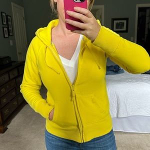 Bright yellow gap hoodie zip up